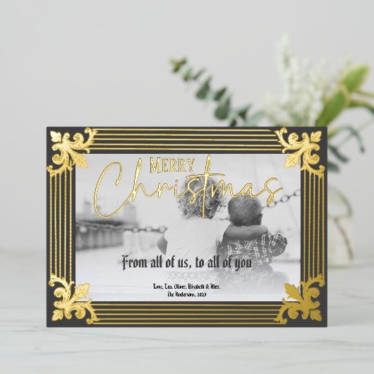 私たち全員から写真まで 箔シーズンカード (立ち正面)