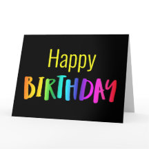 私たち全員から大きなカラフル誕生日ユニセックスカード