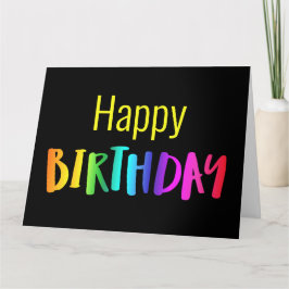 私たち全員から大きなカラフル誕生日ユニセックスカード カード