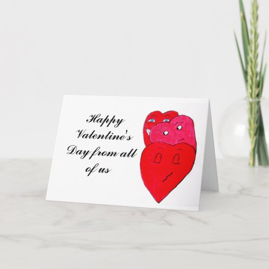私たち全員から幸せなバレンタインデー カード (正面)