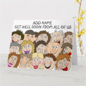 私たち全員から早く元気になる カード (黄色い花)