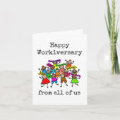 私たち全員から来た幸せな体験記カラフル録 カード (正面)