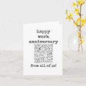 私たち全員のカードからハッピーワーク記念日 カード (黄色い花)