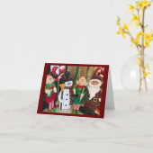 私たち全員のクリスマスカードをグループ化する カード (黄色い花)