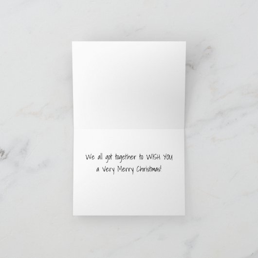 私たち全員のクリスマスカードをグループ化する カード (内部)