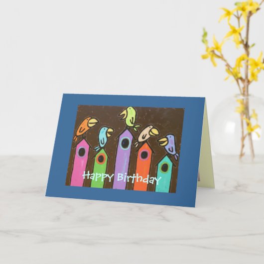 私たち全員のハッピーバースデー カード (黄色い花)