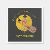 私たち全員のハロウィーンの小さな魔女 スタンダードカクテルナプキン (正面)