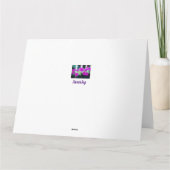 私たち全員の大きな熱いピンクのペチュニア誕生日 カード (裏面)