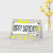 私たち全員の汎用カードからのハッピーバースデー カード (黄色い花)