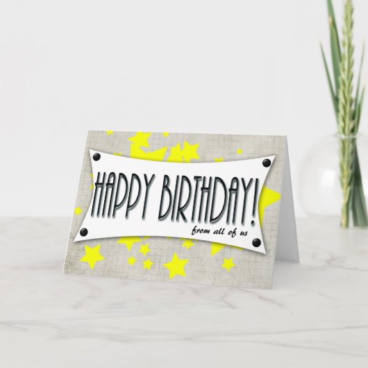 私たち全員の汎用カードからのハッピーバースデー カード (正面)