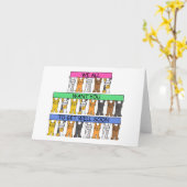 私たち全員の猫たちがすぐに元気になる カード (黄色い花)