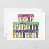 私たち全員の猫たちがすぐに元気になる ポストカード (正面/裏面)