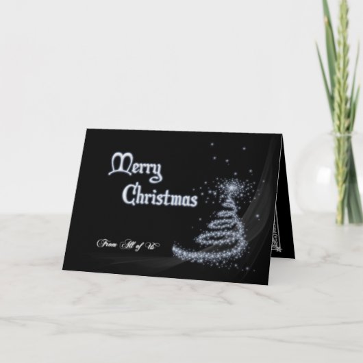 私たち全員の白黒クリスマスカード シーズンカード (正面)