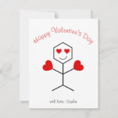 私たち化学得キュートおもしろいヴァレンティーンズデイカード (裏面)