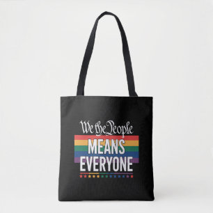 私たち国民はすべての人を意味する アメリカ合衆国憲法 LGBT トートバッグ
