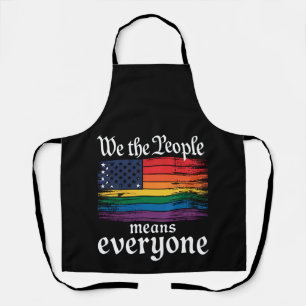 私たち国民はみんなを意味する USA フラッグ LGBTQ エプロン