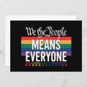 私たち国民はみんな LGBT 米国憲法 招待状 (正面/裏面)