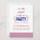 私たち国民はパーティーが好き 招待状 (正面)