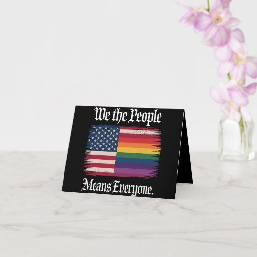 私たち国民は全員を意味する USA LGBT平等 カード (蘭)