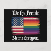 私たち国民は全員を意味する USA LGBT平等 ポストカード (正面)