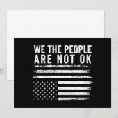 私たち国民は大丈夫じゃない アメリカ国旗逆転 招待状 (正面/裏面)
