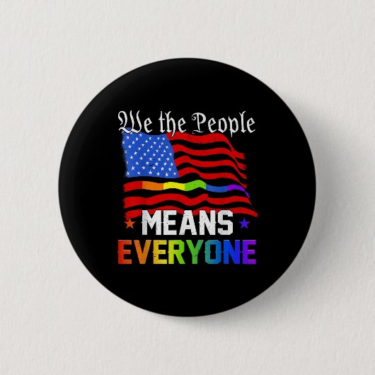 私たち国民は皆をアメリカ憲法Lgbtと呼ぶ 缶バッジ (正面)