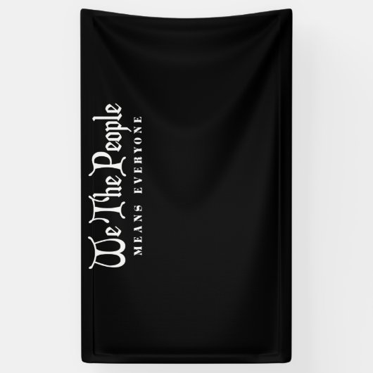 私たち国民は皆を意味する 横断幕 (縦)