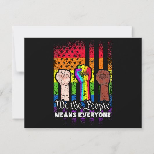 私たち国民は皆を米国の憲法LGBTと呼んでいる セーブザデート (正面)