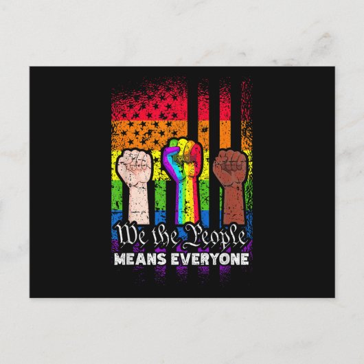 私たち国民は皆を米国の憲法LGBTと呼んでいる ポストカード (正面)