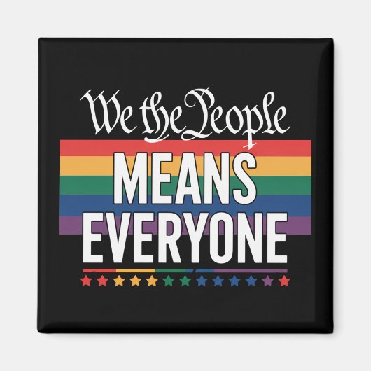 私たち国民は皆を米国の憲法LGBTと呼んでいる マグネット (正面)