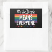 私たち国民は皆を米国の憲法LGBTと呼んでいる 長方形シール (バッグ)