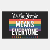 私たち国民は皆を米国の憲法LGBTと呼んでいる 長方形シール (正面)