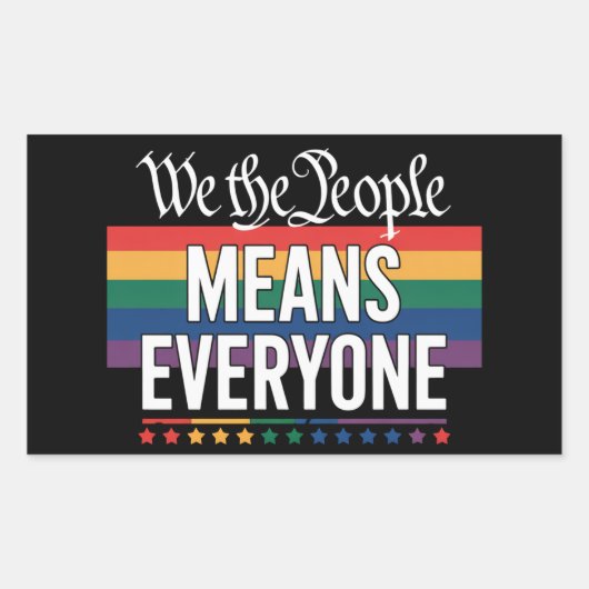 私たち国民は皆を米国の憲法LGBTと呼んでいる 長方形シール (正面)