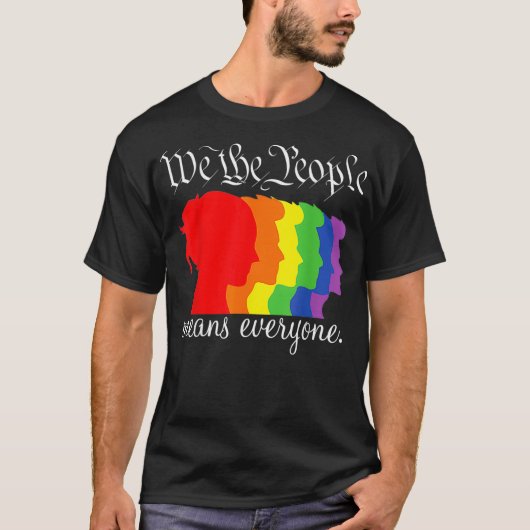 私たち国民は皆LGBTゲイプライド Tシャツ (正面)