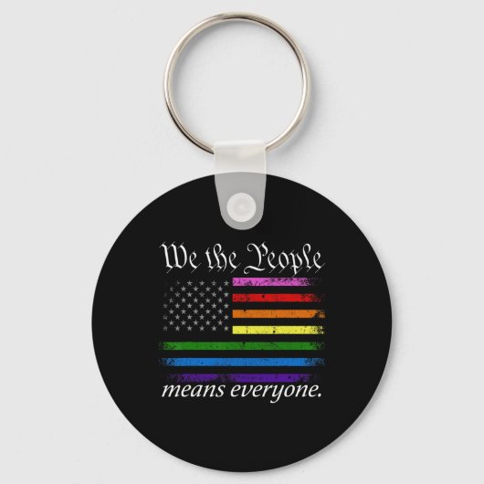 私たち国民は皆Usa Lgbtの平等を意味する キーホルダー (正面)