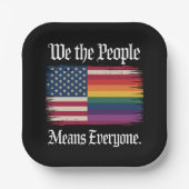 私たち国民は皆Usa Lgbtの平等を意味する ペーパープレート (正面)