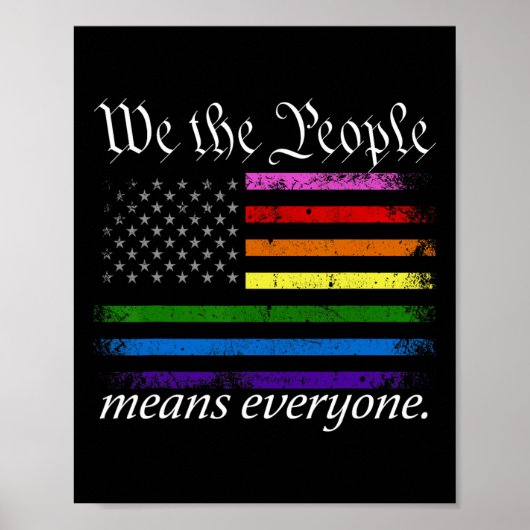 私たち国民は皆Usa Lgbtの平等を意味する ポスター (正面)