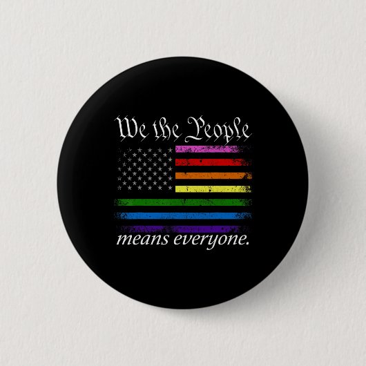 私たち国民は皆Usa Lgbtの平等を意味する 缶バッジ (正面)