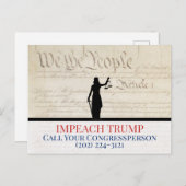私たち国民会議はトランプ女性正義を弾劾する ポストカード (正面/裏面)