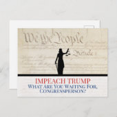 私たち国民会議はトランプ女性正義を弾劾する ポストカード (正面/裏面)