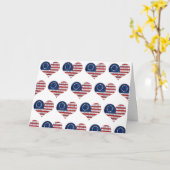 私たち国民 アメリカ国旗 ハート カード (黄色い花)