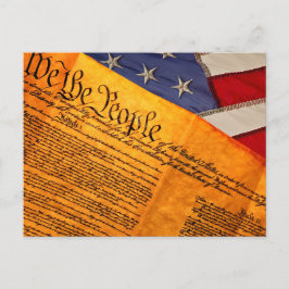 私たち国民 憲法 フラッグ 7月4日パーティー インビテーションポストカード