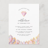 私たち大切の宝石ガーリー誕生会 インビテーションポストカード (正面)