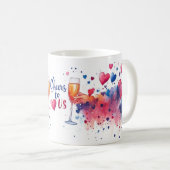 私たち夫婦の乾杯 カップル チャンピーンワイン 結婚式 コーヒーマグカップ (正面右)