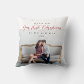 私たち夫婦の初めてのクリスマス フォト クッション (裏面)