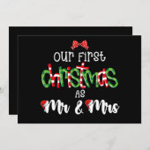私たち夫婦の初めてのクリスマス 招待状 (正面/裏面)