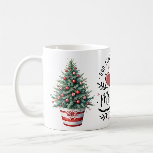私たち夫婦の初めてのクリスマス Mr. and Mrs. Mug コーヒーマグカップ (左)