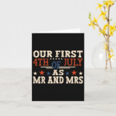 私たち夫婦パトリオットの初めての独立記念日 カード (黄色い花)