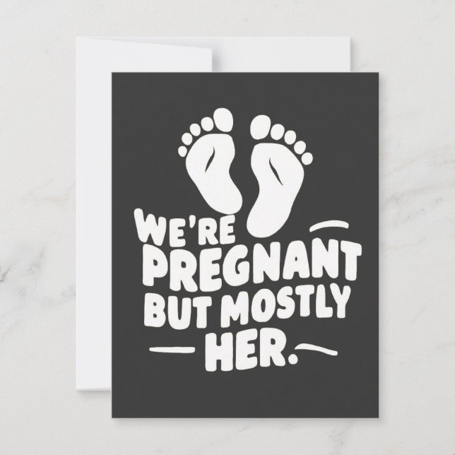 私たち妊娠したけど、ほとんど彼女が面白い妊娠中のパパ (正面)