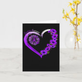 私たち威厳がある衣服パープルオーバードーズ認識度ひまわり カード (黄色い花)